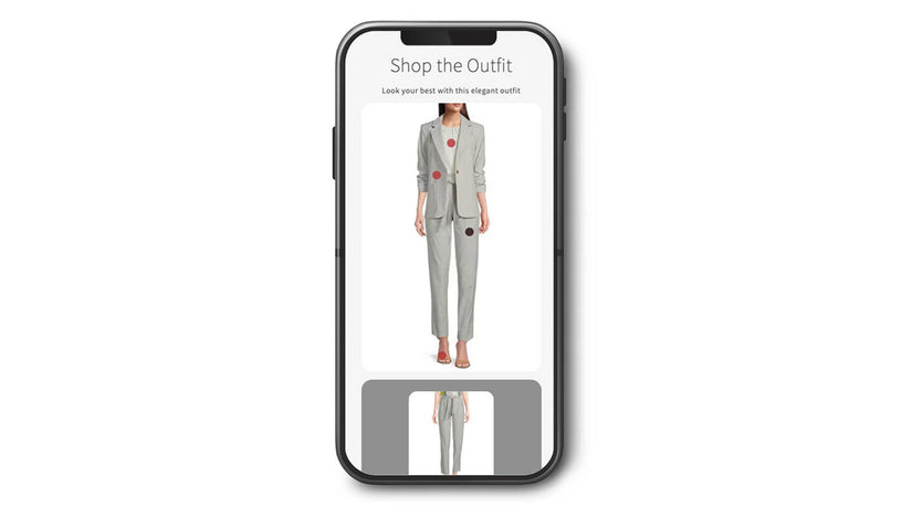 Shop The Look Shopify section example - mobile view