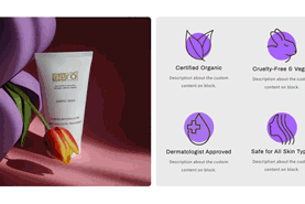 Example of Product Benefits Shopify section *hide