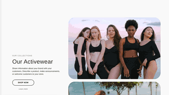 Example of Split Screen with Vertical Scroll Shopify section *hide