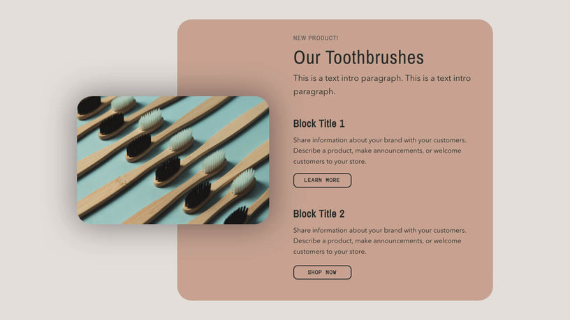 Image & Text Block section template for your Shopify store