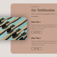 Example of Image & Text Block Shopify section. *hide
