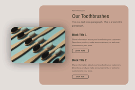 Example of Image & Text Block Shopify section. *hide