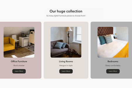Multi Columns Shopify section with background colors