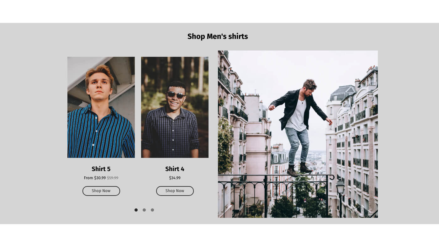 Featured Collection Carousel section template for your Shopify store